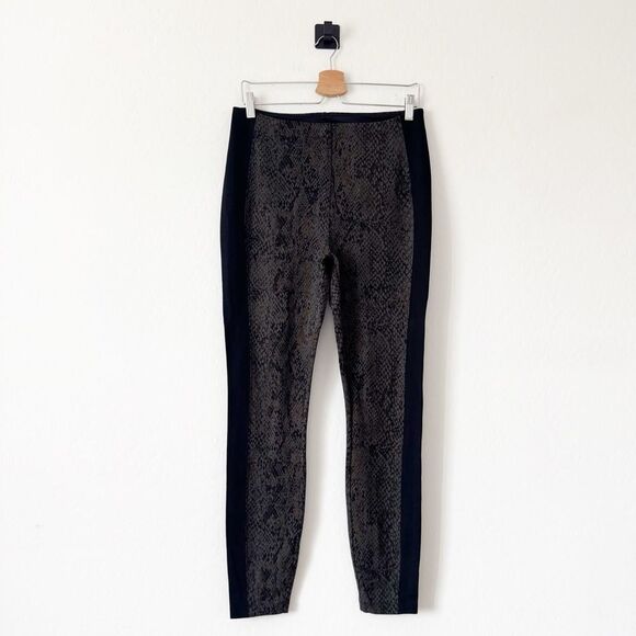 Lysse Laura Ponte Knit Ankle Leggings Olive Snake Print Size L - Picture 2 of 10